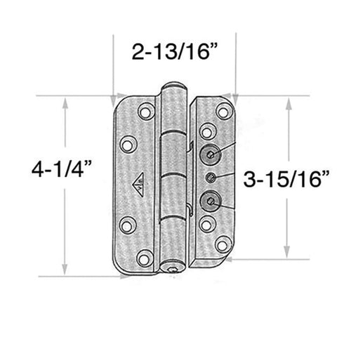 Discontinued - Andersen Leaf Hinge, Left Hand (1992-2005) - Goldtone - Discontinued - Andersen Leaf Hinge, Left Hand (1992-2005) - Goldtone
