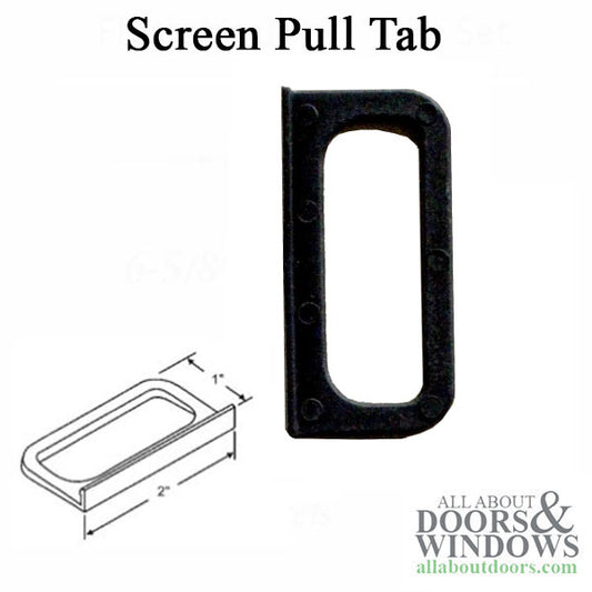 Window Screen Lift and Pull Tabs Black