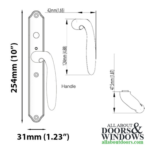Hoppe Verona M151VK/M2170N Dummy Handle Pair – Brushed Chrome - Hoppe Verona M151VK/M2170N Dummy Handle Pair – Brushed Chrome
