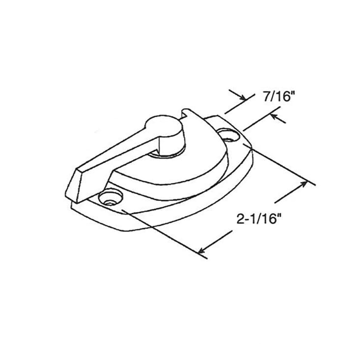 Sash Lock - Vinyl and Aluminum Sash Hardware, Diecast - Gold-BLEMISHED - Sash Lock - Vinyl and Aluminum Sash Hardware, Diecast - Gold-BLEMISHED