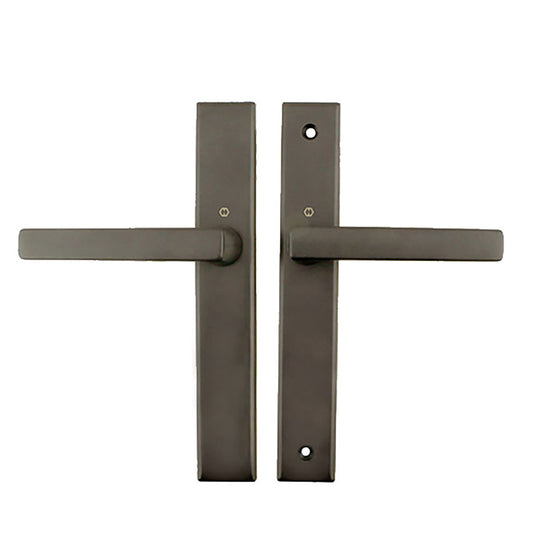 Dallas Contemporary Lever Handle, Fixed Dummy Pair, M1643 / 2161N Set - Rustic Umber