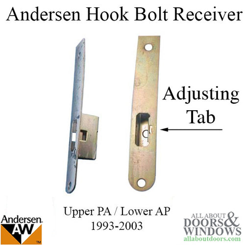 Andersen Hook Bolt Receiver - Upper PA/ Lower AP , FWH Door 1993-2003 - Andersen Hook Bolt Receiver - Upper PA/ Lower AP , FWH Door 1993-2003