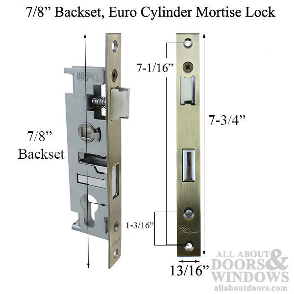 Storm Door Mortise Lock Body 7/8 Inch Backset - Storm Door Mortise Lock Body 7/8 Inch Backset
