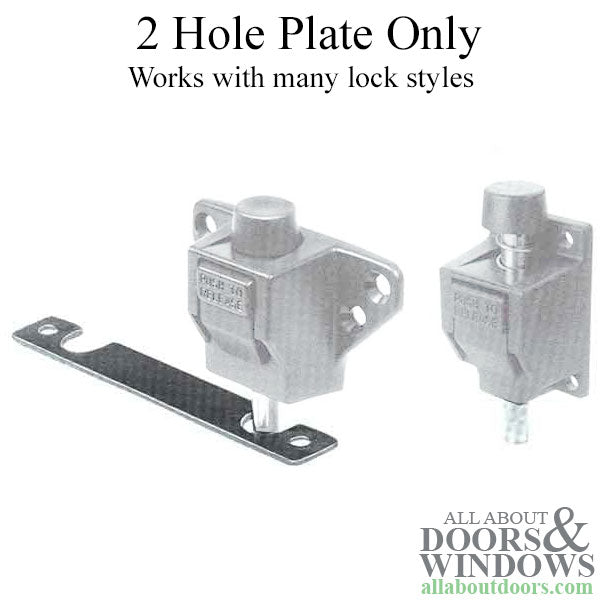 Truth Auxiliary 2 Hole Strike Plate Foot Bolt Keeper - Truth Auxiliary 2 Hole Strike Plate Foot Bolt Keeper