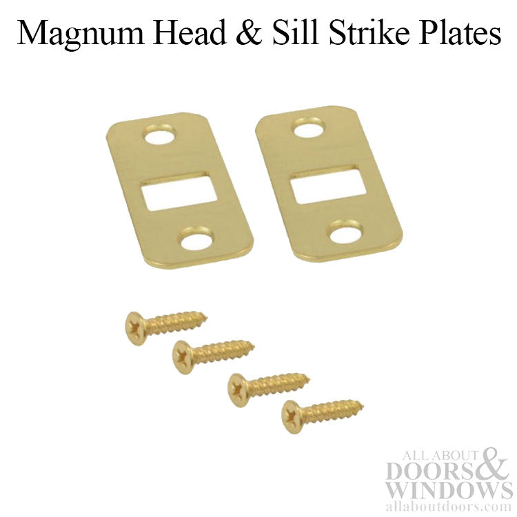 Magnum Head & Sill Strike Plates with Screws - Magnum Head & Sill Strike Plates with Screws