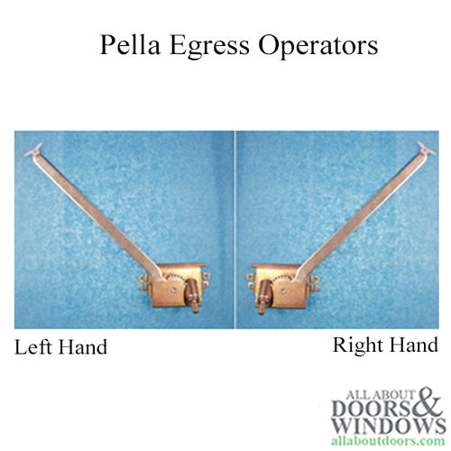 Pella Egress Casement window Operator, Straight arm - Left Hand - Pella Egress Casement window Operator, Straight arm - Left Hand