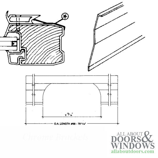 Andersen Interlock Weather-strip, Stationary 3 Panel RH - White - Andersen Interlock Weather-strip, Stationary 3 Panel RH - White