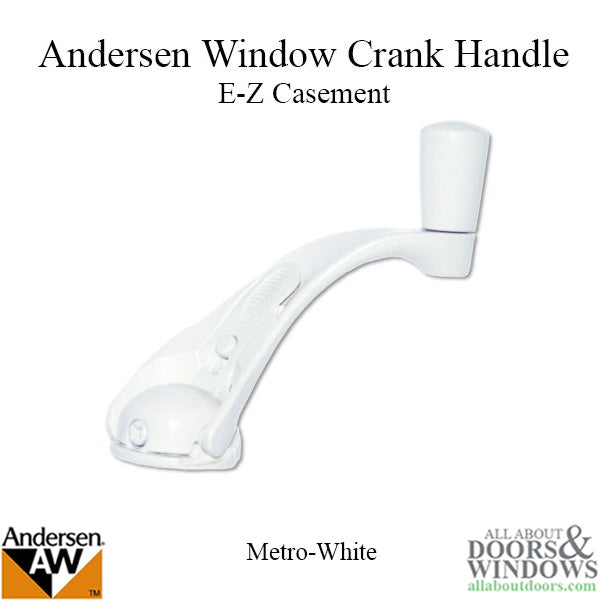 Andersen Window Improved/E-Z Casement Crank/Handle - Metro Style - White - Andersen Window Improved/E-Z Casement Crank/Handle - Metro Style - White