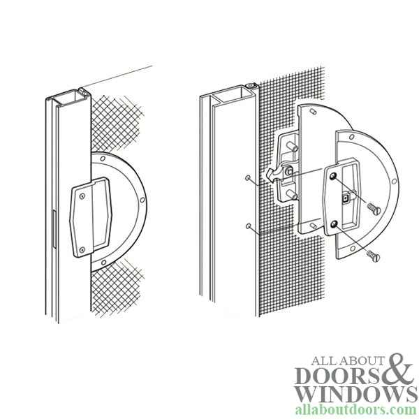 Plastic Screen Shield for Sliding Screen Door - Black - Plastic Screen Shield for Sliding Screen Door - Black