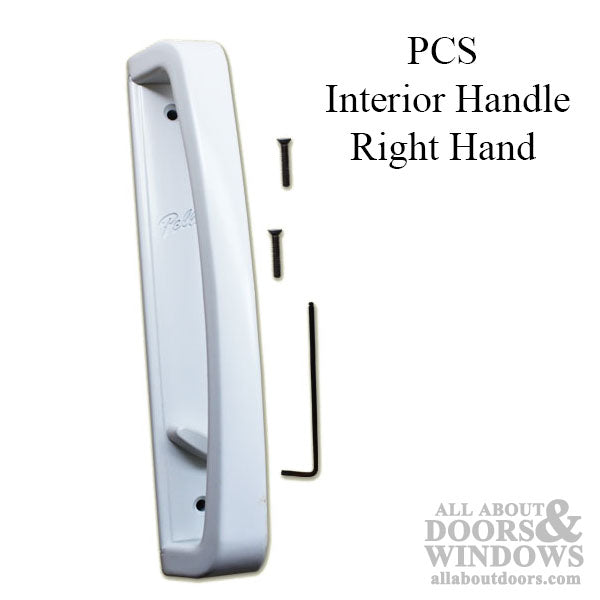Pella PCS Interior Handle Sliding Patio Doors OX Right Hand White - Pella PCS Interior Handle Sliding Patio Doors OX Right Hand White