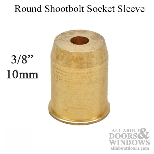 Round Shootbolt Socket Strike Sleeve D1 Brass Finish