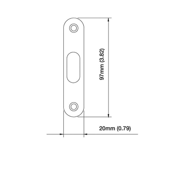 HOPPE Roundbolt Strike with Offset Roundbolt Hole Stainless Steel - HOPPE Roundbolt Strike with Offset Roundbolt Hole Stainless Steel