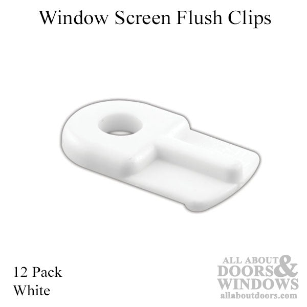 Window Screen Flush Clips Nylon White 12 Pack - Window Screen Flush Clips Nylon White 12 Pack