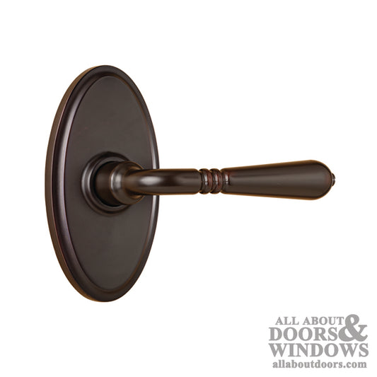 Weslock Legacy Oval Privacy Lock with Adjustable Backset and Full Lip Strike - Oil Rubbed Bronze