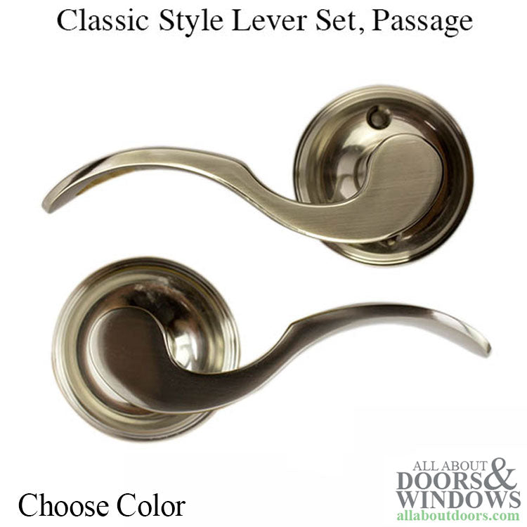 Classic Style Lever Set, Passage - Choose Color - Classic Style Lever Set, Passage - Choose Color
