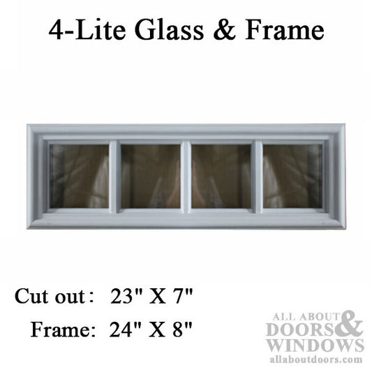 Glass & Frame 22" x 6" - 4 lite