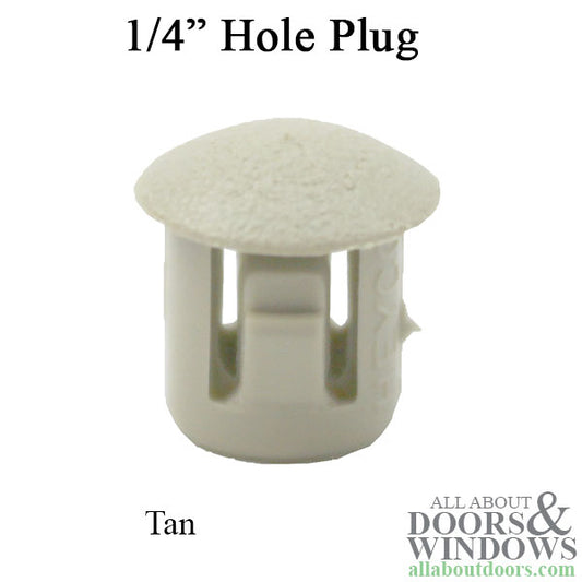 1/4" Hole Plug, For vinyl windows and sliding patio doors