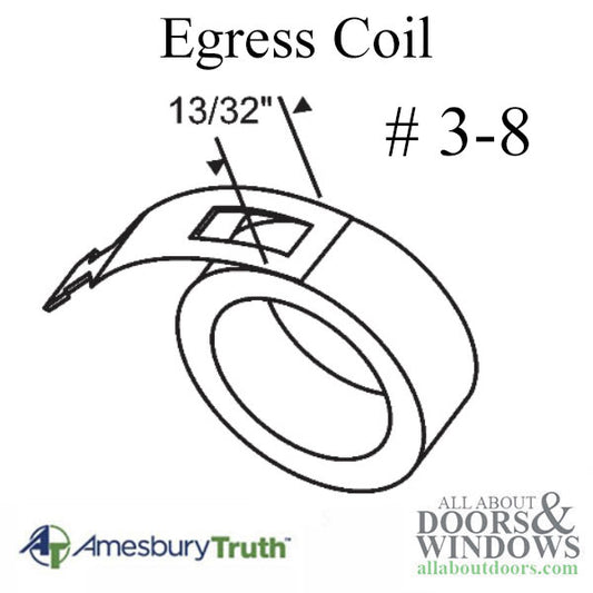 983 Series 3/8" Egress Coil Constant Force Spring- Choose Weight