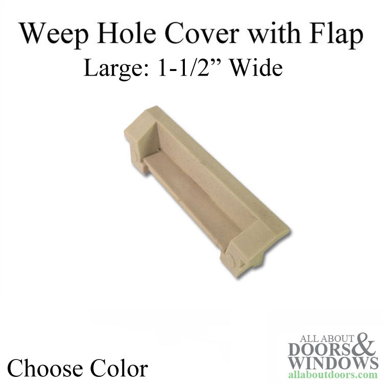 Weep Hole Cover with Flap Snaps into Hole - Choose Color - Weep Hole Cover with Flap Snaps into Hole - Choose Color