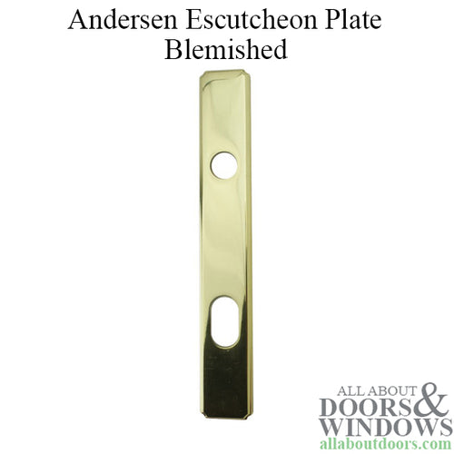 Andersen Escutcheon Plate, Frenchwood Hinged, Outside - Brass - Blemished - Andersen Escutcheon Plate, Frenchwood Hinged, Outside - Brass - Blemished