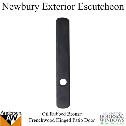 Exterior Escutcheon Plate - Passive - Newbury with Oil Rubbed Bronze finish