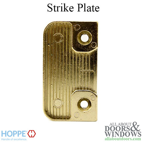 Multipoint Lock Strike Plate, Roller Type - Polished Brass - Multipoint Lock Strike Plate, Roller Type - Polished Brass