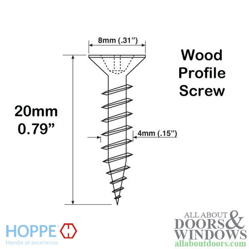 Screws, 8mm Head, 20mm Length  - Stainless Steel - Screws, 8mm Head, 20mm Length  - Stainless Steel