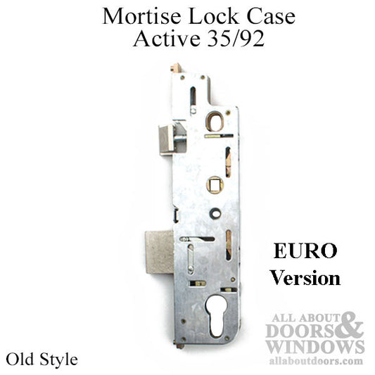 Euro Mortise Lock Case, Active 35/92 Gear, Old Style Replacement