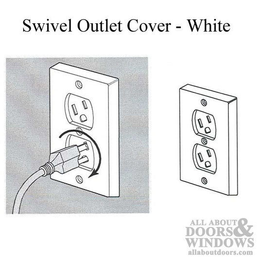 Swivel Outlet Cover White Plastic