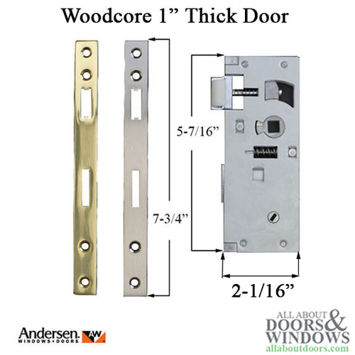 Andersen Traditional Storm Door handleset for Woodcore doors - Andersen Traditional Storm Door handleset for Woodcore doors