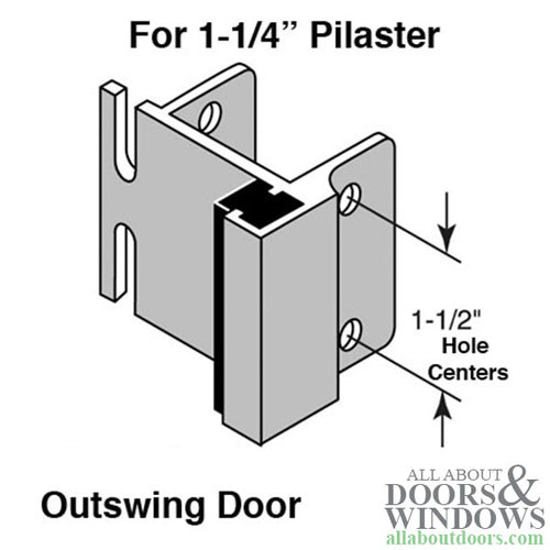 Outswing Door Strike Plate Keeper 1.5 Inch - Outswing Door Strike Plate Keeper 1.5 Inch