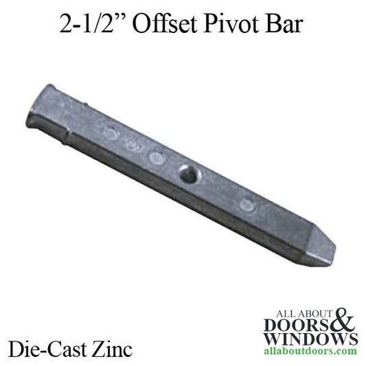 Straight Pivot Bar, 2-1/2", 1 Hole, Zinc Die-Cast Alloy, Fixed Coil