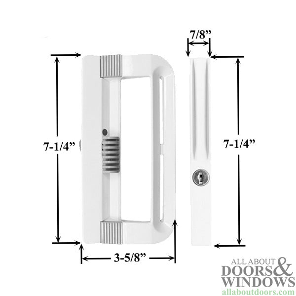 Ideal Security Sliding Patio Door Handleset Keyed Non Handed Door Handles - Ideal Security Sliding Patio Door Handleset Keyed Non Handed Door Handles