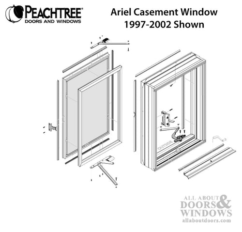 Sash Keeper for Peachtree Ariel Casement Window - Black - Sash Keeper for Peachtree Ariel Casement Window - Black