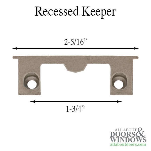 Recessed Keeper with Flange - Recessed Keeper with Flange