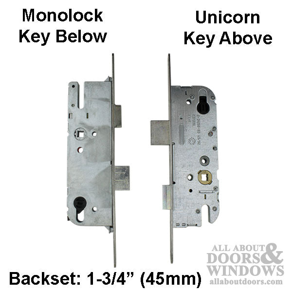 G-U Monolock 45/92 Single Door Lock, Key BELOW lever - Stainless Steel - G-U Monolock 45/92 Single Door Lock, Key BELOW lever - Stainless Steel