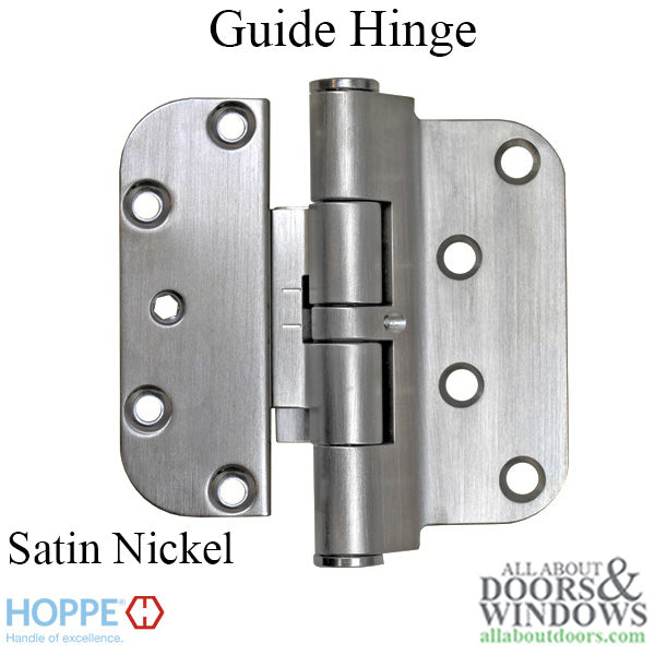Hoppe Guide Hinge F42-R, 2009- Satin Nickel - Hoppe Guide Hinge F42-R, 2009- Satin Nickel