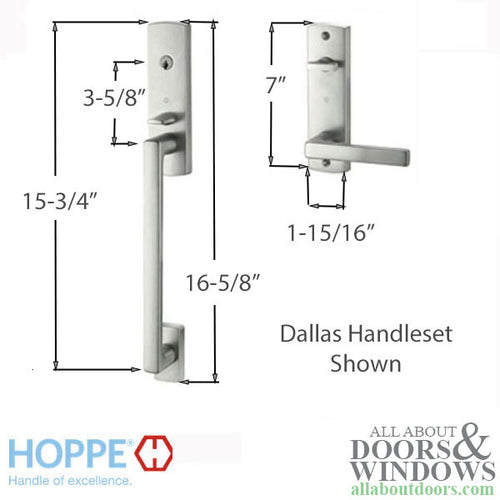 Hoppe HLS2000 Dallas Contemporary Entrance Handle Set - Hoppe HLS2000 Dallas Contemporary Entrance Handle Set