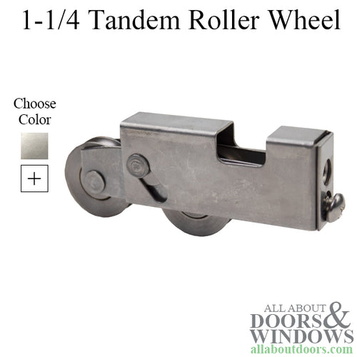 Sliding Door Roller 1.25 Inch Dual Wheels With 1.25 Inch Tall Steel Housing - Sliding Door Roller 1.25 Inch Dual Wheels With 1.25 Inch Tall Steel Housing