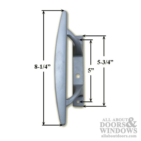 Handle Set for Sliding Patio Door with Diecast Inside Pull Left Hand - Handle Set for Sliding Patio Door with Diecast Inside Pull Left Hand