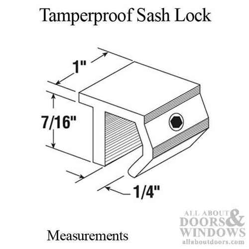 Sliding Window Economy Sash Lock, Tamperproof, Black - Sliding Window Economy Sash Lock, Tamperproof, Black