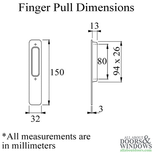 Dallas Handle and Finger Grip for Lift and Slide Door System - Rustic Umber - Dallas Handle and Finger Grip for Lift and Slide Door System - Rustic Umber