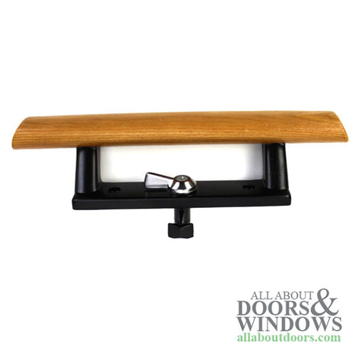 Sliding Patio Door Handle Black Metal With Wood Trim Keyed Sliding Patio Door Handle - Sliding Patio Door Handle Black Metal With Wood Trim Keyed Sliding Patio Door Handle