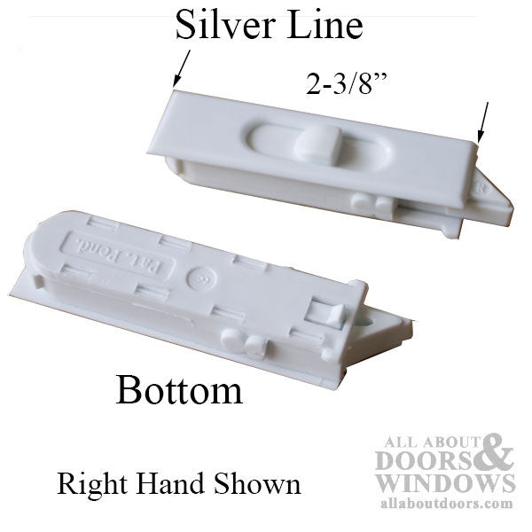 Tilt Latch, Slide in Plastic, Pairs - White - Tilt Latch, Slide in Plastic, Pairs - White