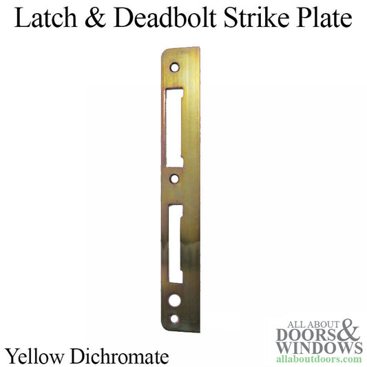 Weathershield Latch & Deadbolt Strike, Flat 1-5/16 x 9-5/16 - YDI