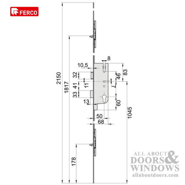 G-U/Ferco Cremona Europa Tripact 50/70 S2 Multipoint Lock - G-U/Ferco Cremona Europa Tripact 50/70 S2 Multipoint Lock