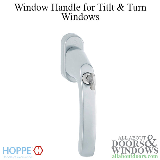 Luxembourg Lockable TBT Handle for Tilt & Turn Windows - Made of Aluminum - Silver