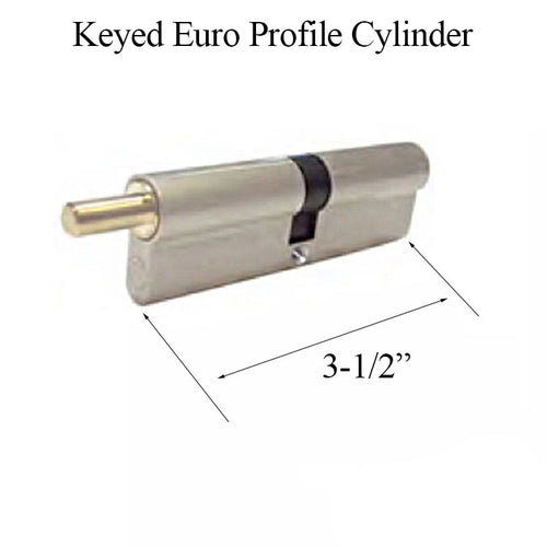 45/45 90mm Keyed Euro Profile Cylinder with Tang, Schlage Keyway - 45/45 90mm Keyed Euro Profile Cylinder with Tang, Schlage Keyway