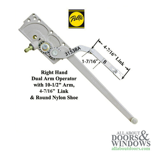 Pella Thermastar Vinyl Casement Operator, Right Hand Window