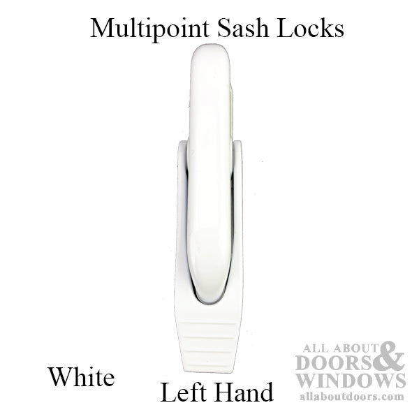 Multipoint sash lock, casement lock handle,  LH - White - Multipoint sash lock, casement lock handle,  LH - White